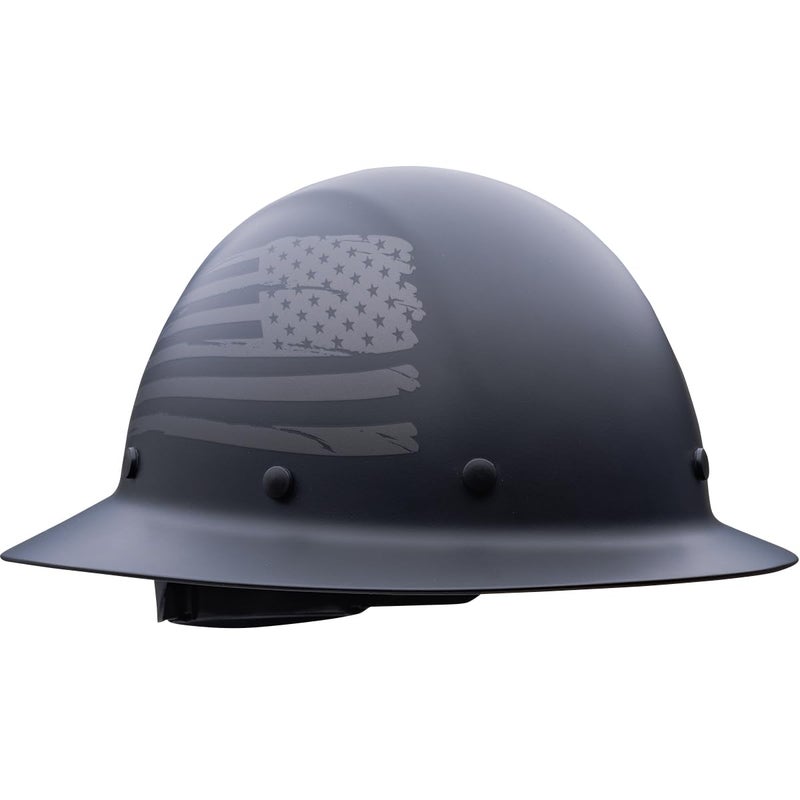 PIP Dynamic WolfJaw Fiberglass Full Brim Hard Hat with Wheel Ratchet  8 Point Suspension  ANSI/ISEA Z89.1 Type 1 Certified  Glass G Electrical Rating  Black (280-HP1481USA-11) - Image 1